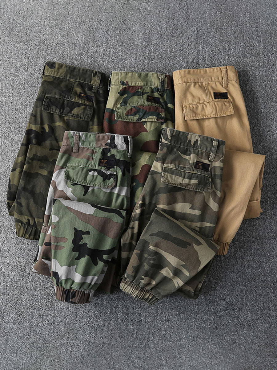 Heren Cargo Jogger Broek Katoen Camouflage 3