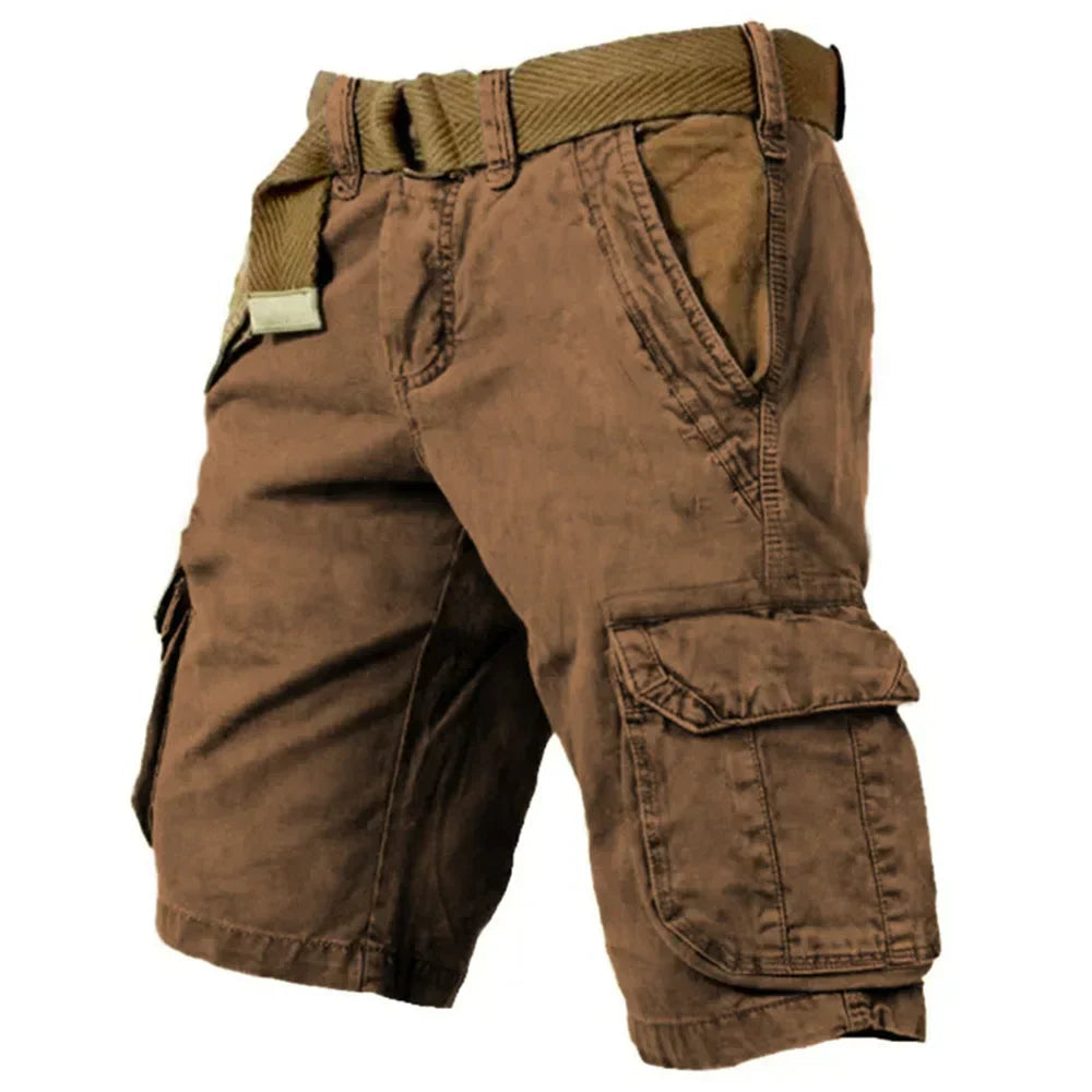 Heren Cargo Shorts Katoen Vintage Ademend 0