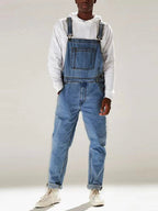 Heren Denim Overalls Katoenmix Slim Fit 0
