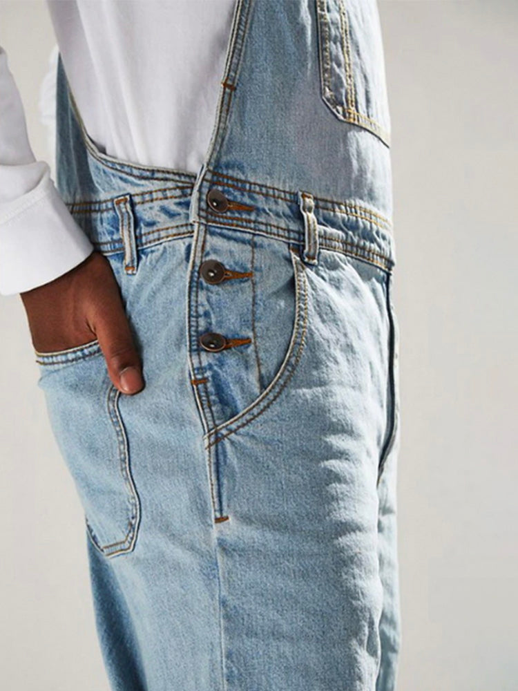 Heren Denim Overalls Katoenmix Slim Fit 3