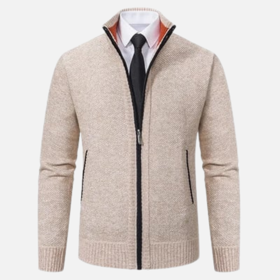 Heren Fleece Vest Slim Fit met Rits 1
