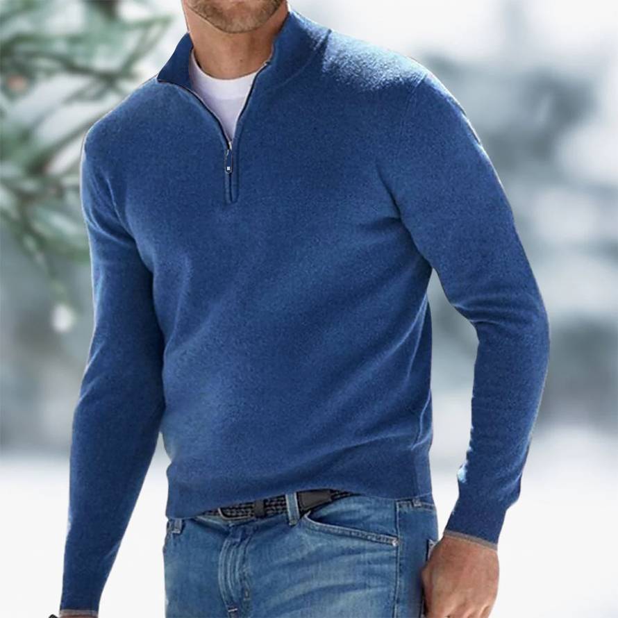 Heren Hoodie Katoen Met Rits Normale Pasvorm 0