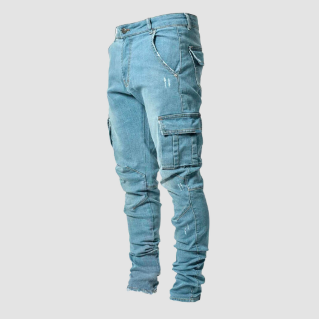 Heren Jeans Hoog Elastisch Katoen Slim Fit 0