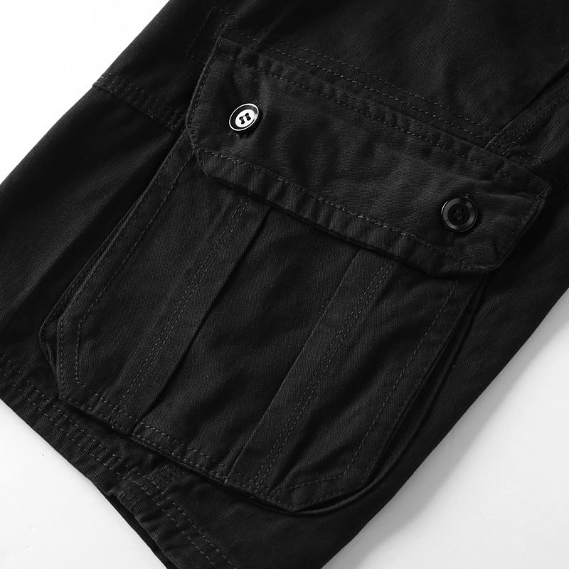 Heren Korte Broek Cargo Katoen Losse Pasvorm met 6 Zakjes 4