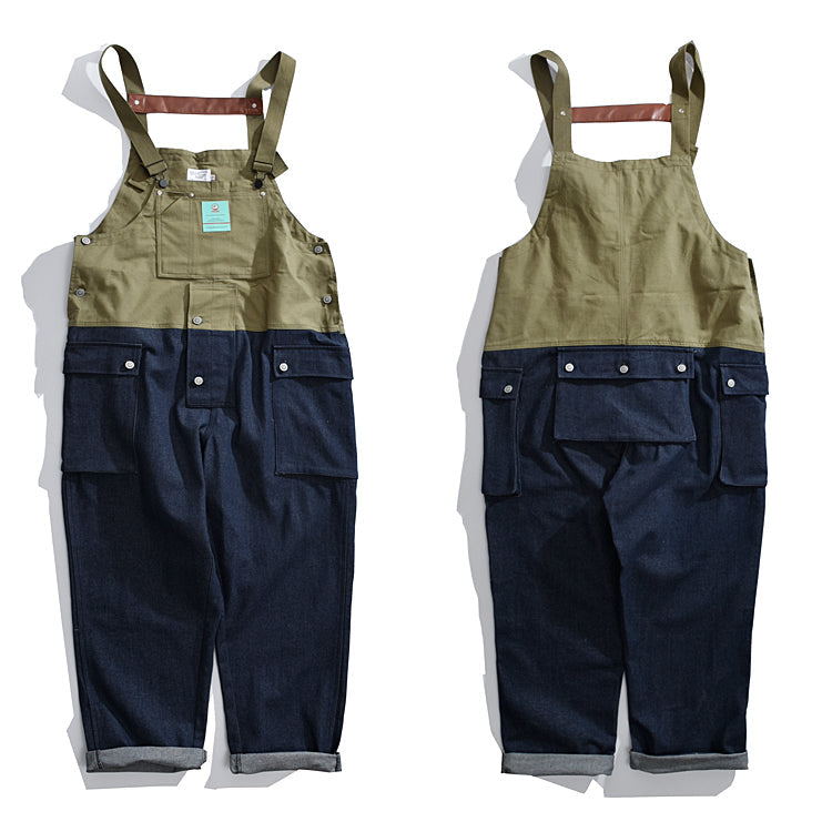 Heren Overalls Katoen Kleurblok Casual Oversized 3