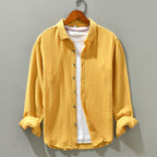 Heren Overhemd Katoen Relaxed Fit Comfortabel 0