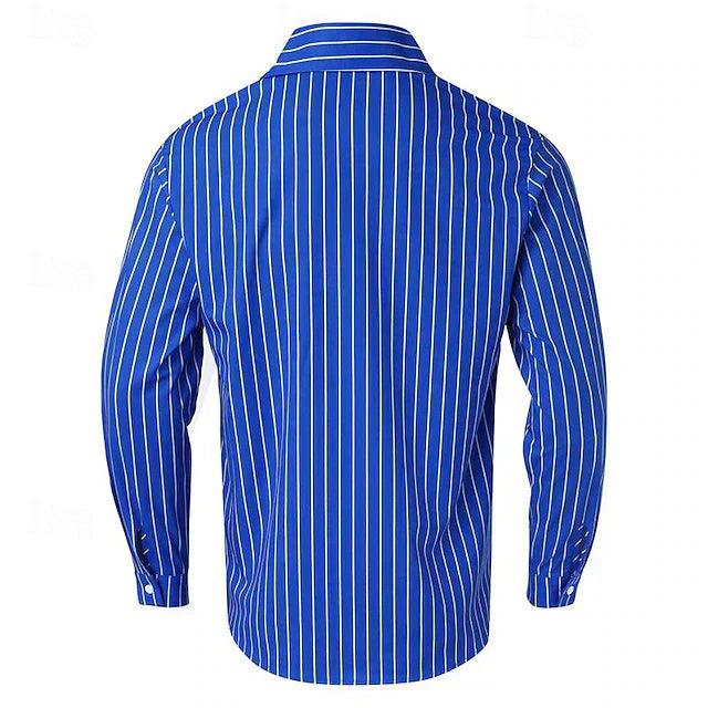 Heren Overhemd Lange Mouwen Katoen Casual 4