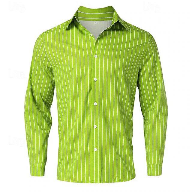 Heren Overhemd Lange Mouwen Katoen Casual 5