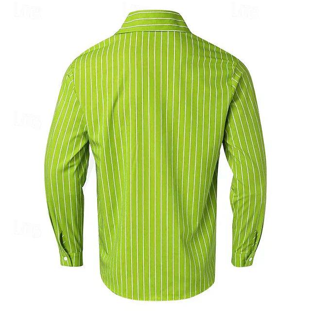 Heren Overhemd Lange Mouwen Katoen Casual 6