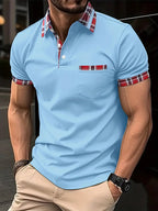 Heren Polo Shirt Katoen Ruitenkraag Casual Korte Mouwen 0
