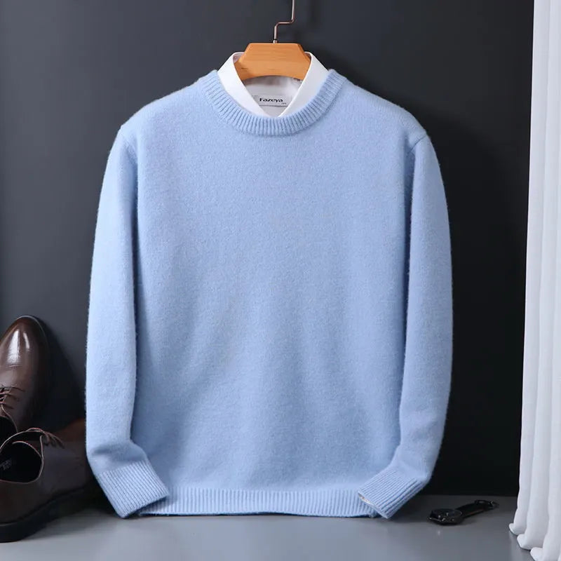 Heren Pullover Wollen Trui Zwart 1