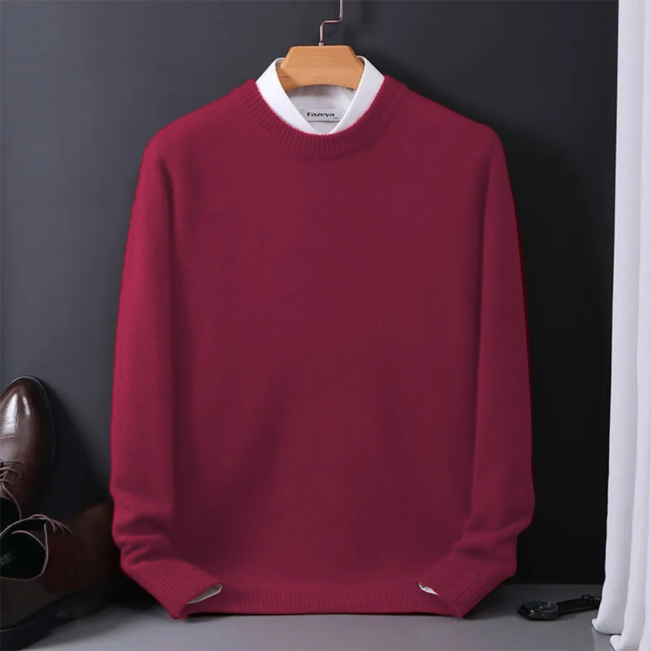 Heren Pullover Wollen Trui Zwart 4
