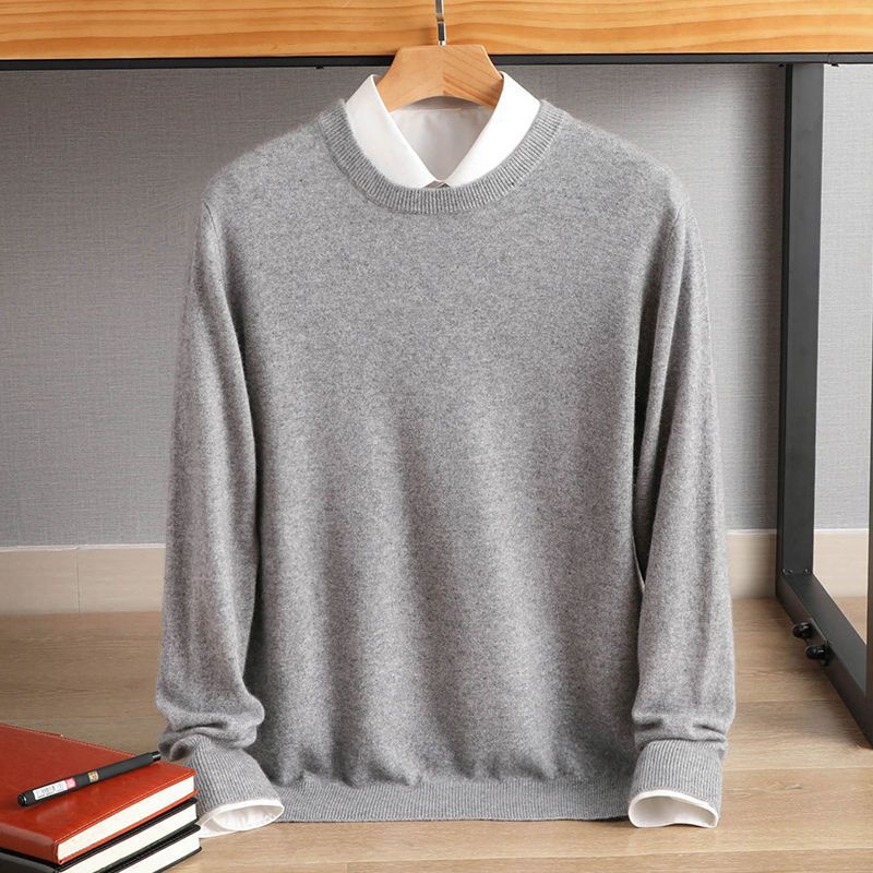 Heren Pullover Wollen Trui Zwart 5
