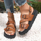 Heren Sandalen Vegan Leer Zwart Bruin Zomer 3