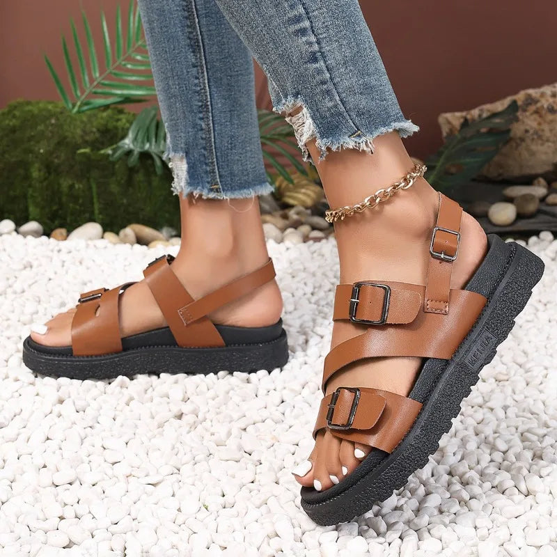 Heren Sandalen Vegan Leer Zwart Bruin Zomer 4