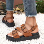 Heren Sandalen Vegan Leer Zwart Bruin Zomer 5