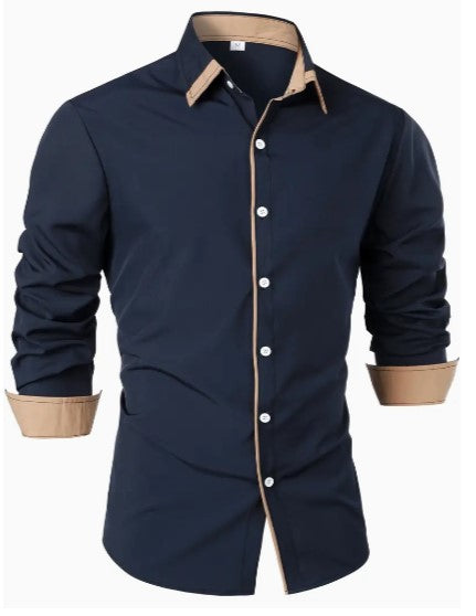 Heren Shirt Lange Mouwen Polyester Casual 2