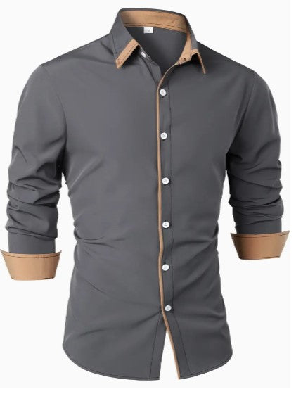 Heren Shirt Lange Mouwen Polyester Casual 3