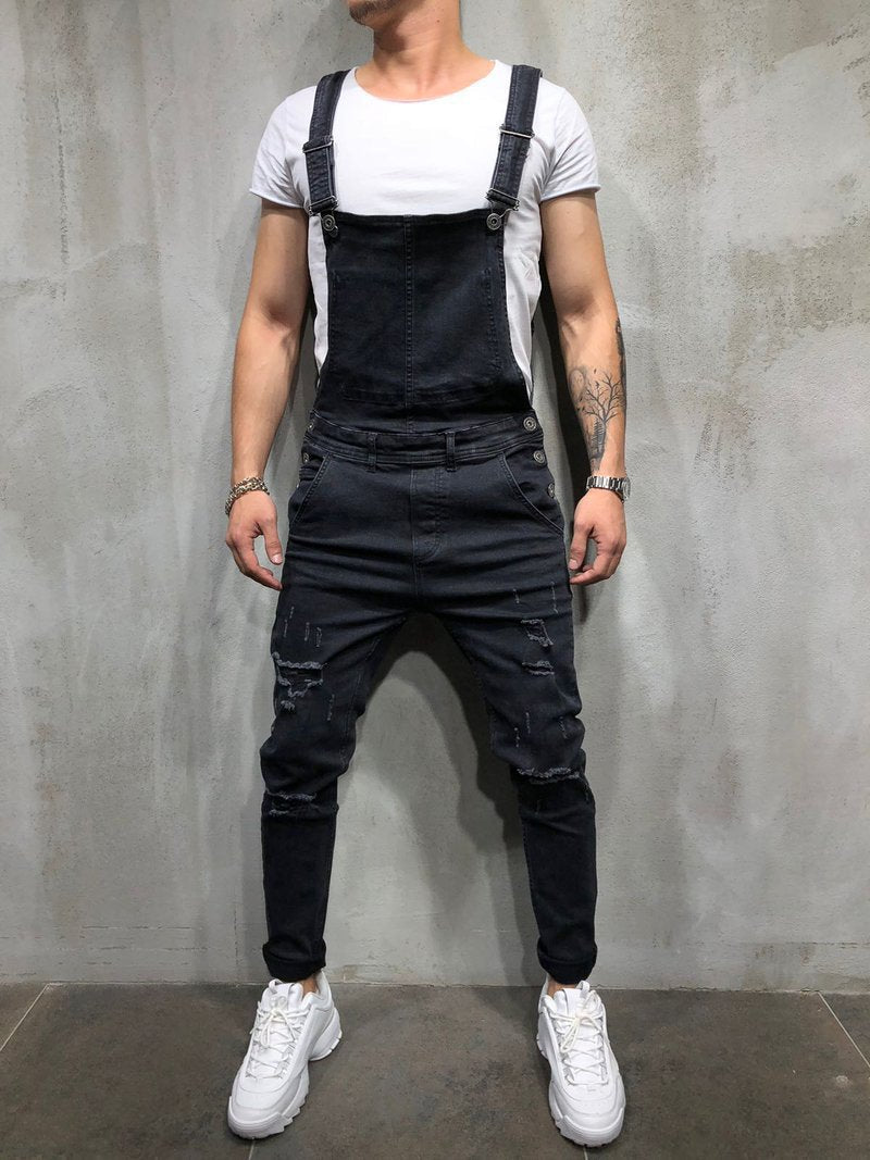 Heren Skinny Fit Denim Overalls Katoen Polyester 5
