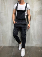 Heren Skinny Fit Denim Overalls Katoen Polyester 7