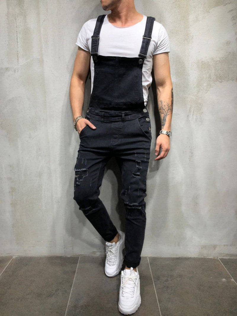 Heren Skinny Fit Denim Overalls Katoen Polyester 7