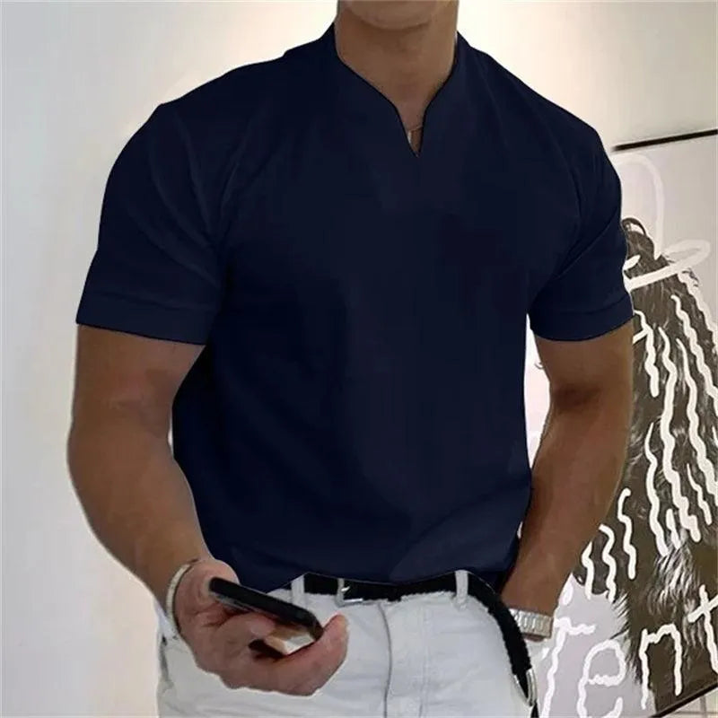Heren T-Shirt Korte Mouw Vezelmix Slim Fit 1