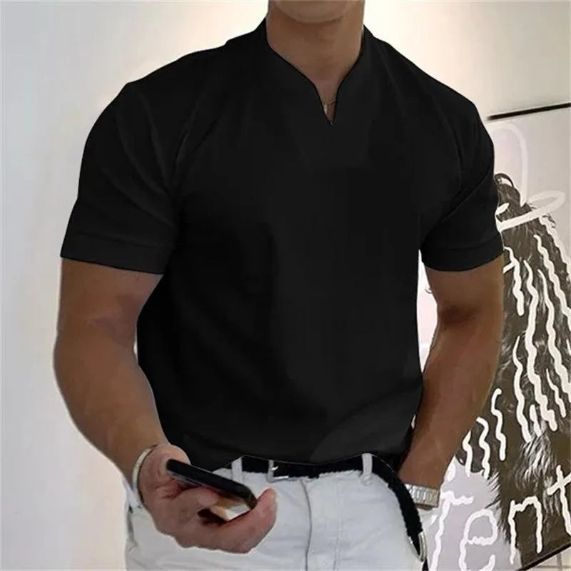 Heren T-Shirt Korte Mouw Vezelmix Slim Fit 2