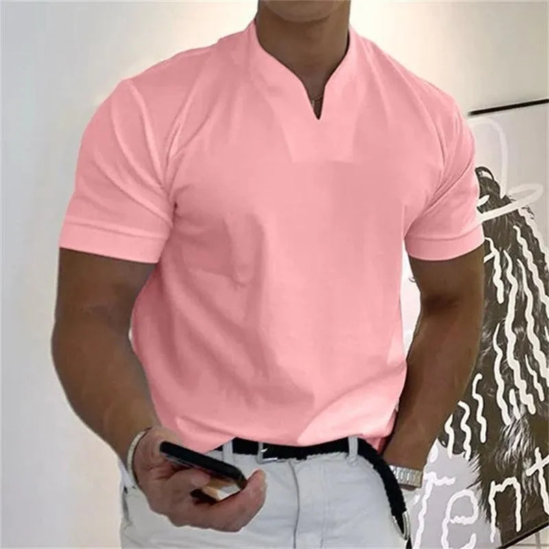 Heren T-Shirt Korte Mouw Vezelmix Slim Fit 5