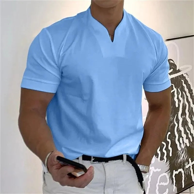 Heren T-Shirt Korte Mouw Vezelmix Slim Fit 6