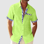 Heren T Shirt Polyester Bloemenprint Korte Mouwen 4