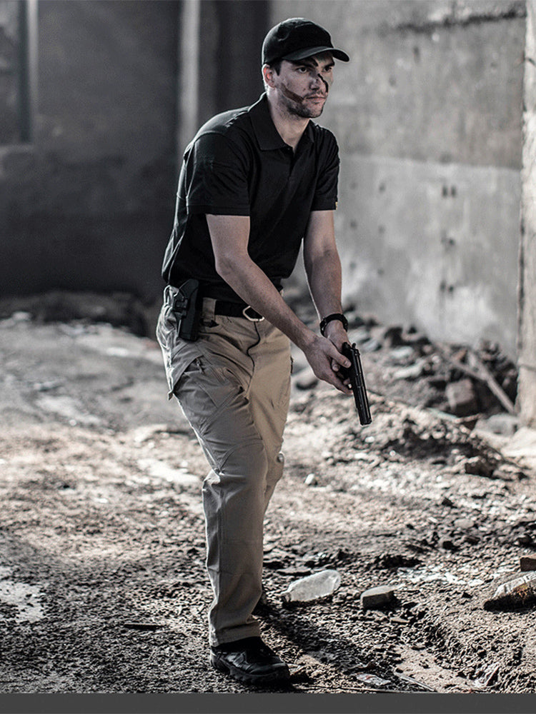 Heren Tactische Broek Katoen Slim Fit Multi-Pockets 6