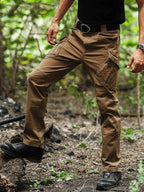Heren Tactische Broek Katoen Slim Fit Multi-Pockets 8