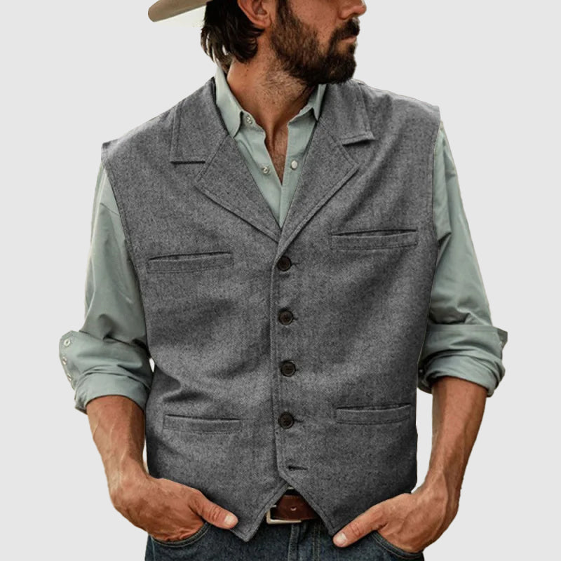 Heren Vest Polyester Vintage Slim Fit 1