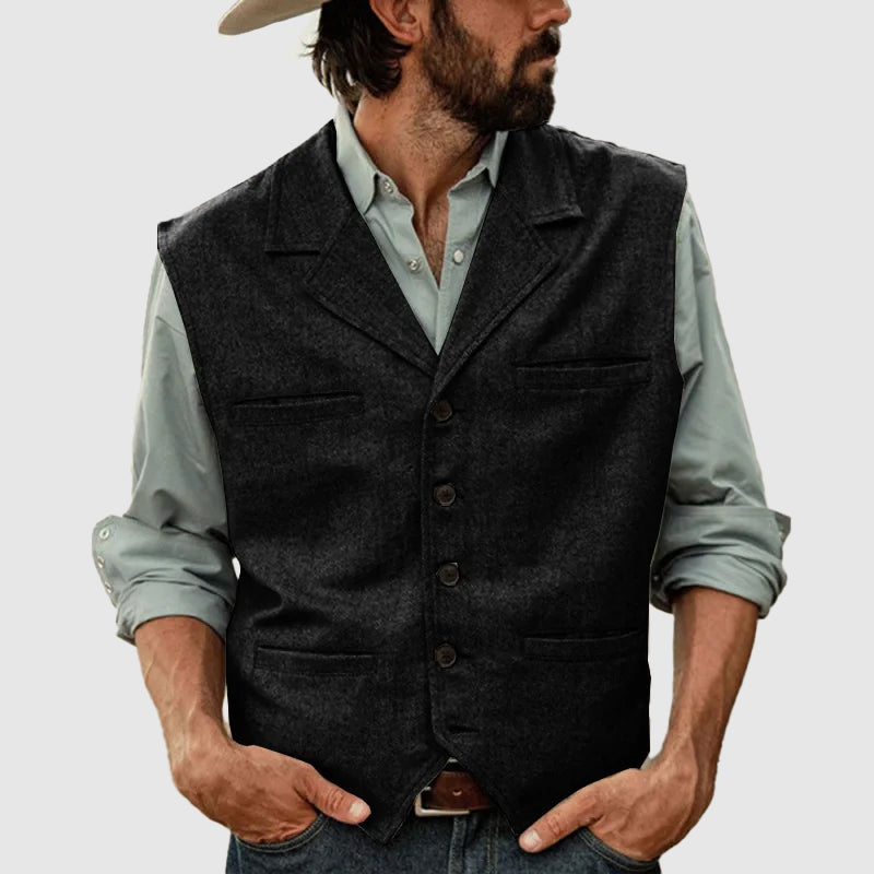 Heren Vest Polyester Vintage Slim Fit 2