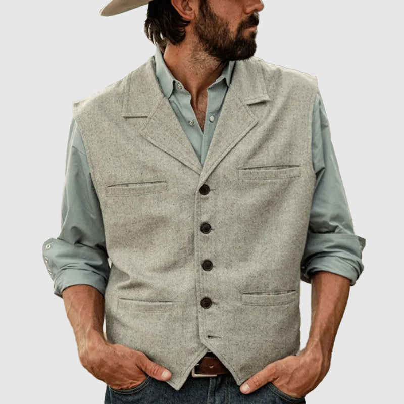 Heren Vest Polyester Vintage Slim Fit 3