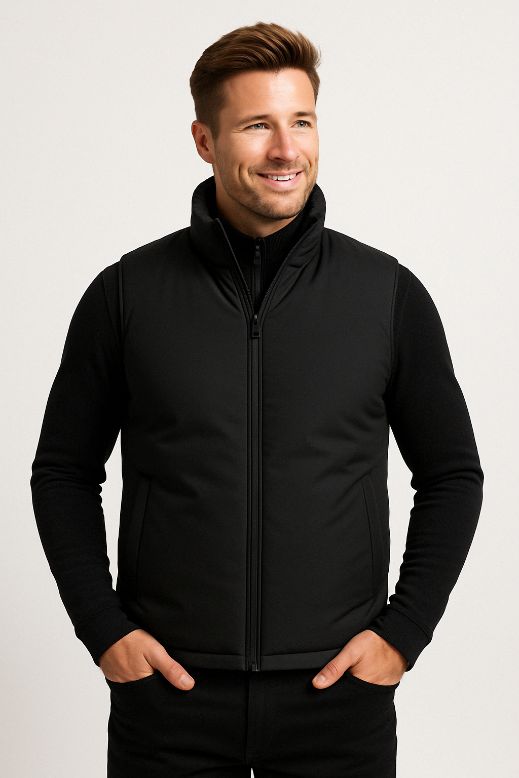 Heren Vest Slim Fit Waterafstotend Gewatteerd 1