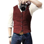 Heren Weste Wol Elegante Stijl 6