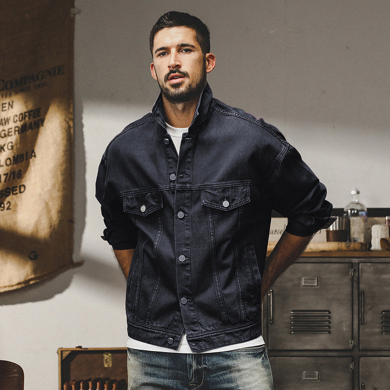 Heren spijkerjasje – Relaxed Fit – Knoopsluiting – Borstzakken – Heuplengte Casual 4