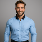 Heren stretch overhemd met opstaande kraag - Kreukvrij comfortabel werkoverhemd 6