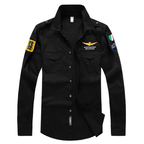 Herenoverhemd in Air Force-stijl met dubbele zakken - Lucas 0