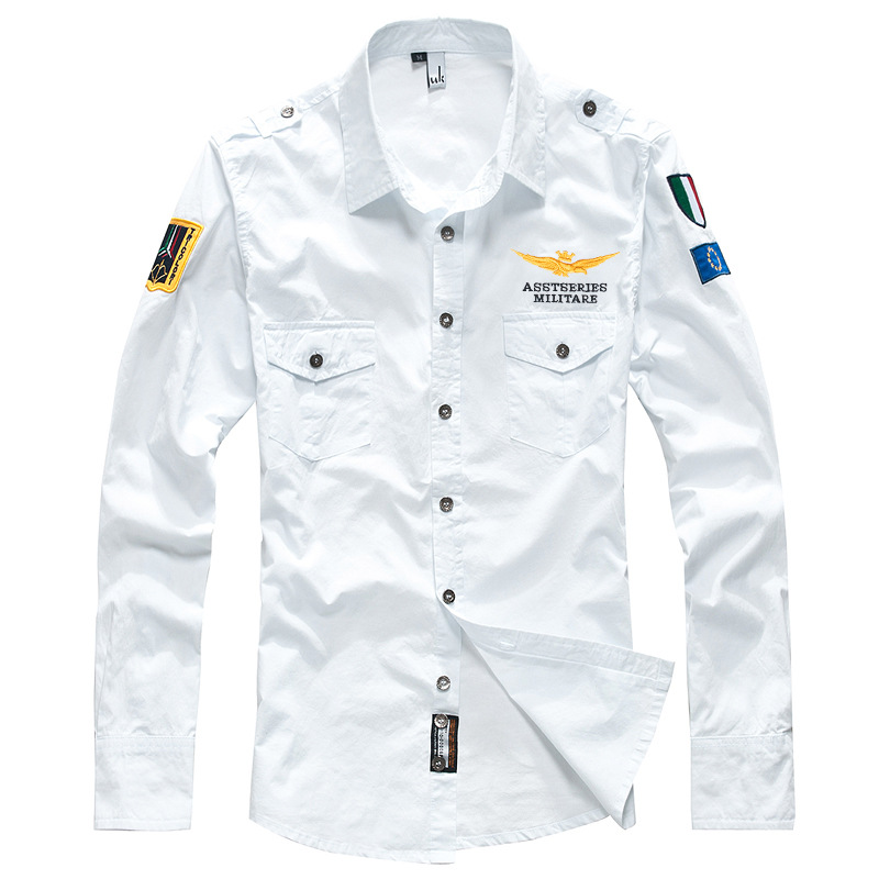 Herenoverhemd in Air Force-stijl met dubbele zakken - Lucas 3