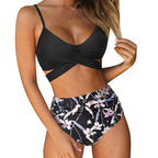 Belle High Waisted Kleurrijke Damesbikini Comfortabele Zomerbikini Met Stretchmateriaal En Verstelbare Pasvorm
