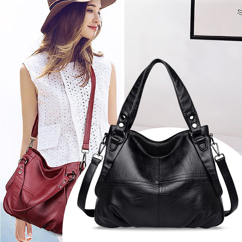 De Jennifer Handtas Vegan Leer Met Afneembare Strap En Zwart Hardware