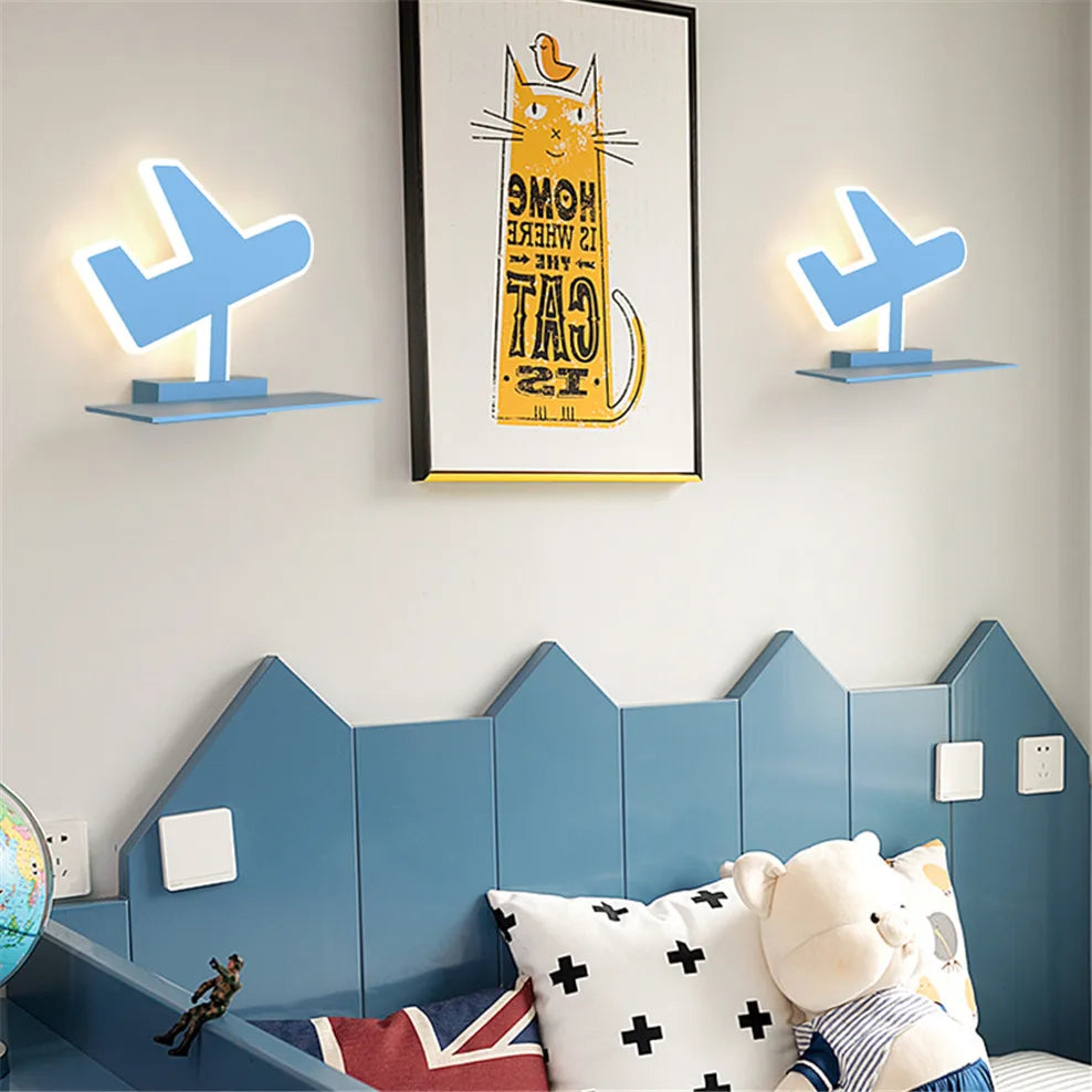 AeroLight LED Wandlamp - Vliegtuigontwerp voor Slaapkamer