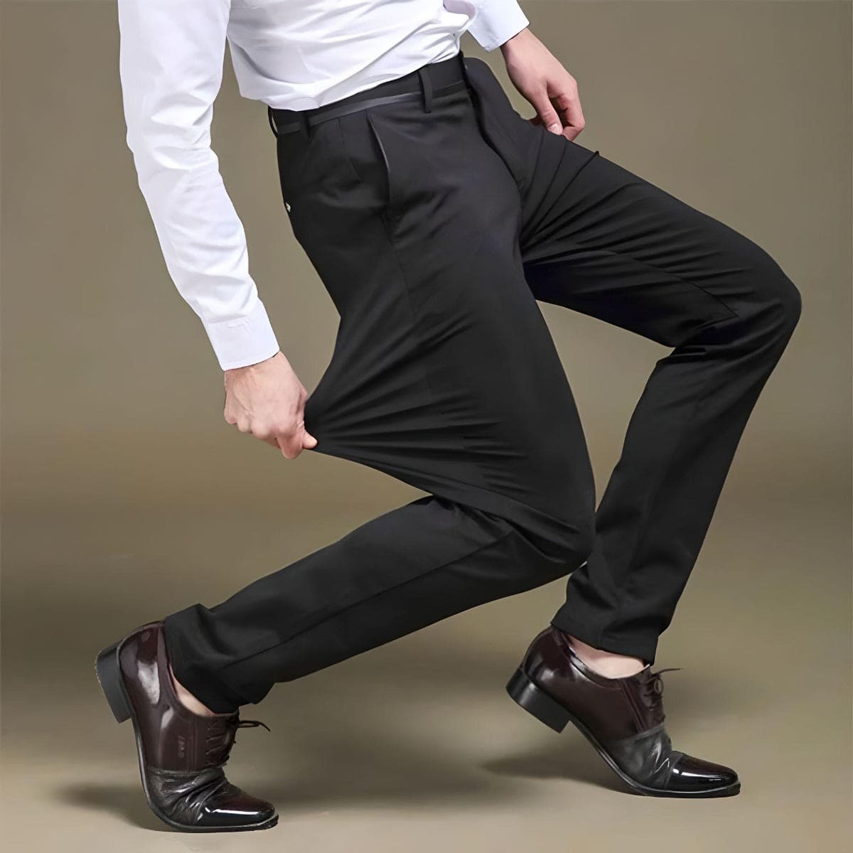 Stijlvolle Stretch Herenbroek - Alex Met Elastische Tailleband