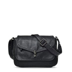 De Regina Crossbody Bag Vegan Leer Zwart Kleine Schoudertas Met Binnen Compartiment