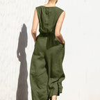 Hoge Taille Mouwloze Losse Jumpsuit