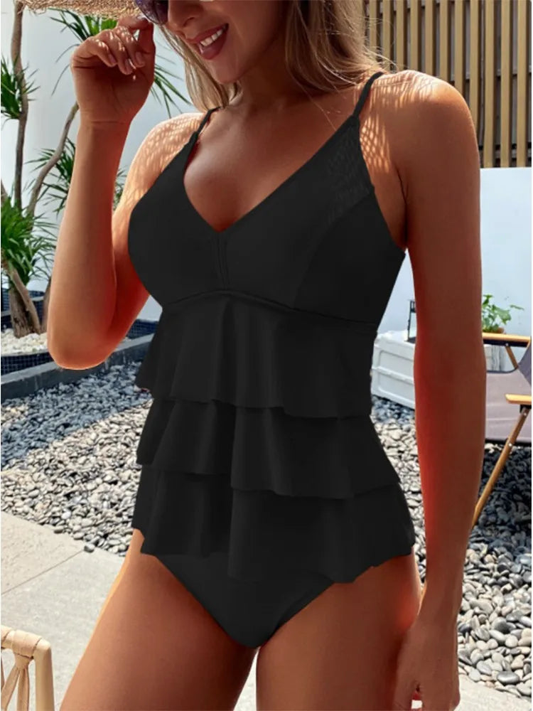 Hoge Taille Bikini Set voor Vrouwen - Twee Delige Badmode 2