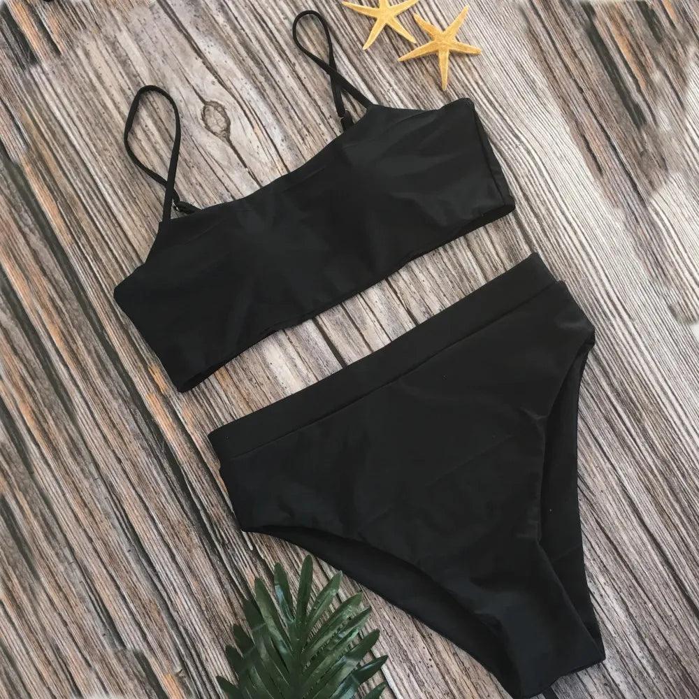 Hoge Taille Bikini voor Vrouwen met Tummy Control en Verstevigde Cups 4