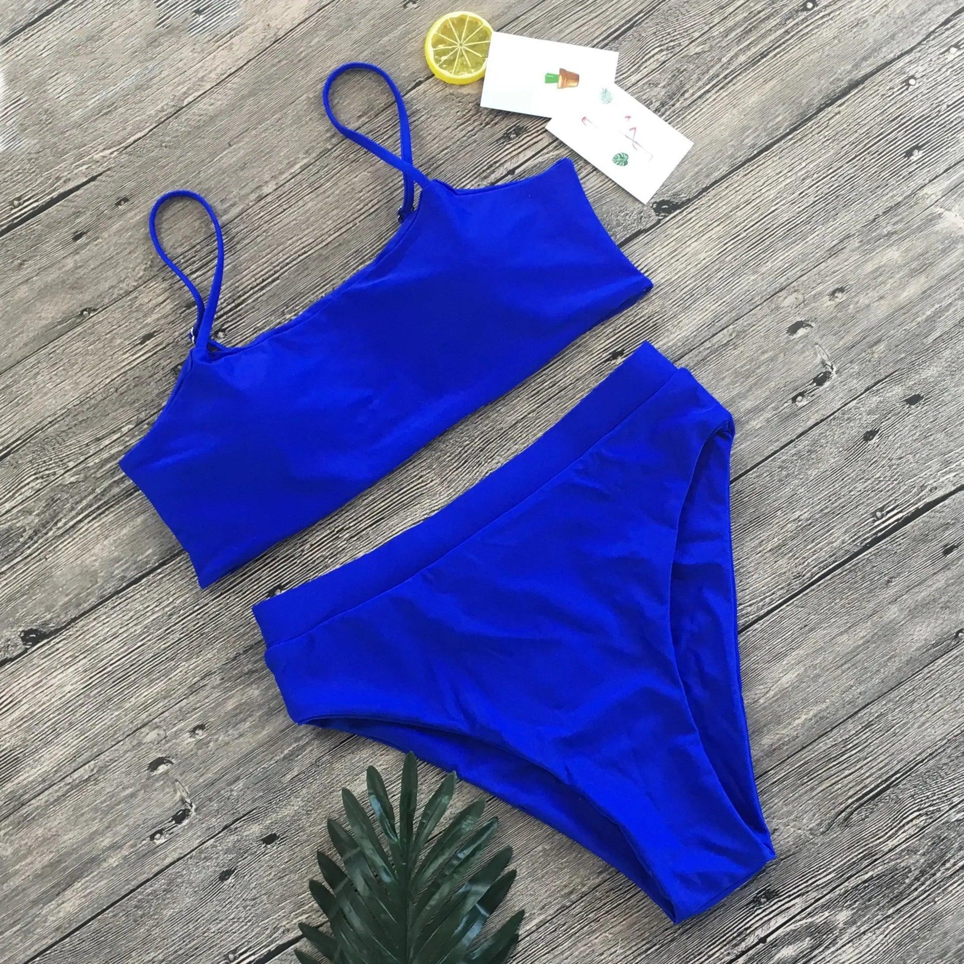 Hoge Taille Bikini voor Vrouwen met Tummy Control en Verstevigde Cups 5